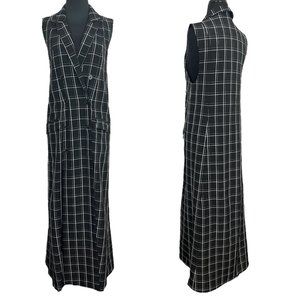 Fame and Partners The Thurman Double Breasted Plaid Maxi Dress